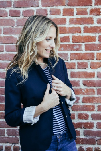 Rachel Grant wearing a dark blue blazer